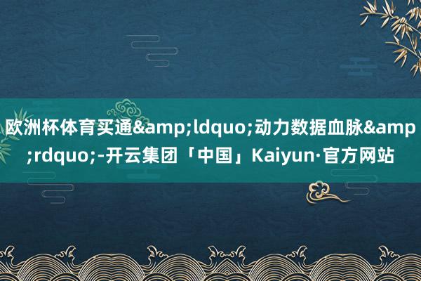 欧洲杯体育买通&ldquo;动力数据血脉&rdquo;-开云集团「中国」Kaiyun·官方网站