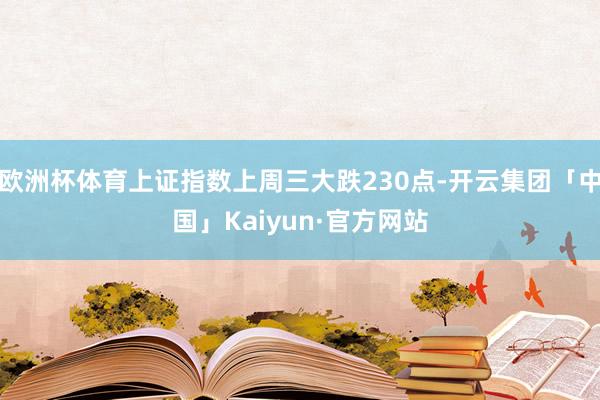 欧洲杯体育上证指数上周三大跌230点-开云集团「中国」Kaiyun·官方网站