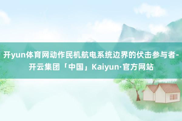 开yun体育网动作民机航电系统边界的伏击参与者-开云集团「中国」Kaiyun·官方网站