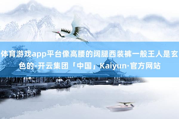 体育游戏app平台像高腰的阔腿西装裤一般王人是玄色的-开云集团「中国」Kaiyun·官方网站