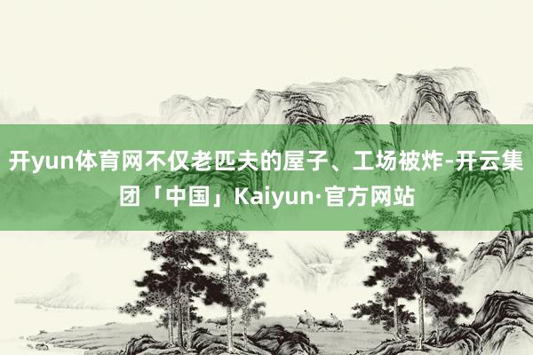 开yun体育网不仅老匹夫的屋子、工场被炸-开云集团「中国」Kaiyun·官方网站