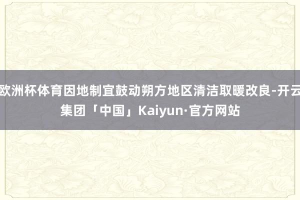 欧洲杯体育因地制宜鼓动朔方地区清洁取暖改良-开云集团「中国」Kaiyun·官方网站