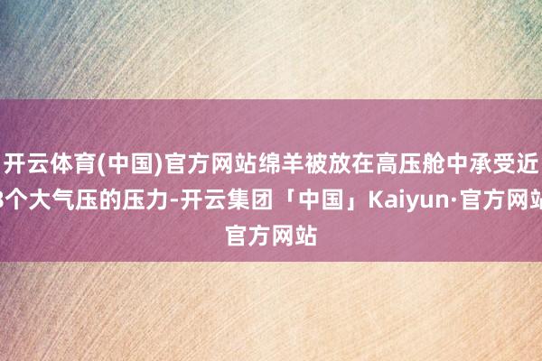 开云体育(中国)官方网站绵羊被放在高压舱中承受近8个大气压的压力-开云集团「中国」Kaiyun·官方网站