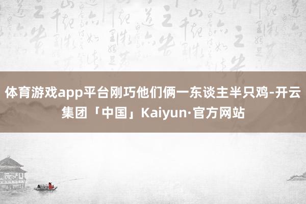 体育游戏app平台刚巧他们俩一东谈主半只鸡-开云集团「中国」Kaiyun·官方网站