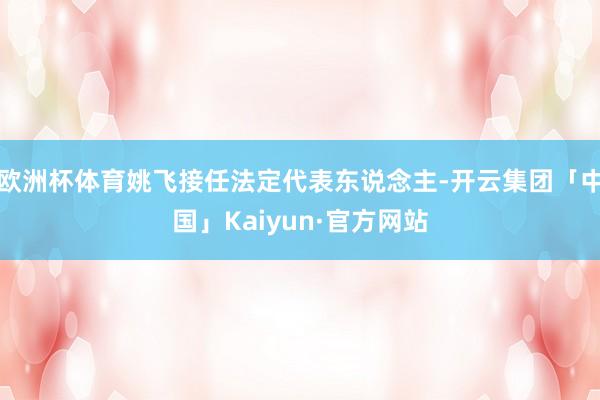 欧洲杯体育姚飞接任法定代表东说念主-开云集团「中国」Kaiyun·官方网站