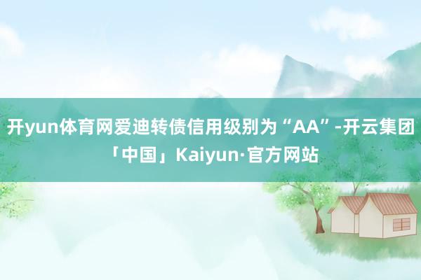 开yun体育网爱迪转债信用级别为“AA”-开云集团「中国」Kaiyun·官方网站