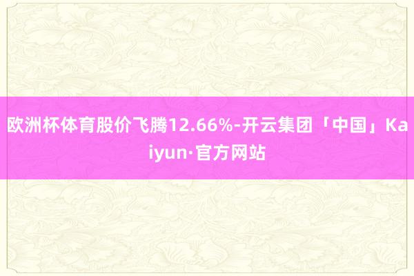 欧洲杯体育股价飞腾12.66%-开云集团「中国」Kaiyun·官方网站