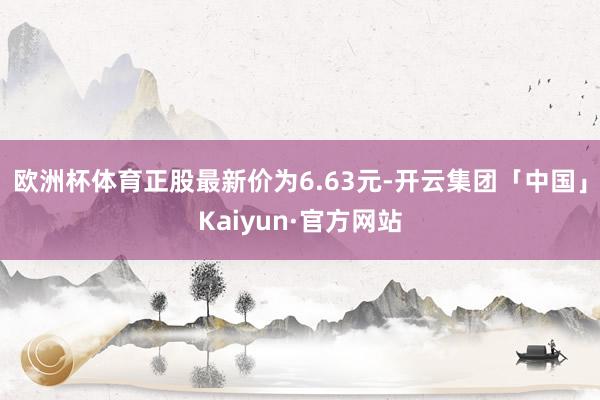 欧洲杯体育正股最新价为6.63元-开云集团「中国」Kaiyun·官方网站